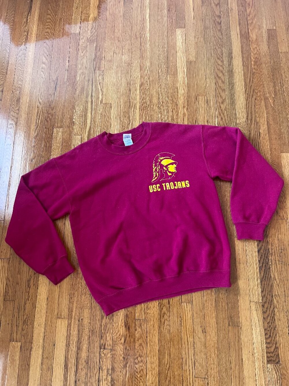 Vintage USC Trojans Red Crewneck 50/50 Sweatshirt - Men's Medium